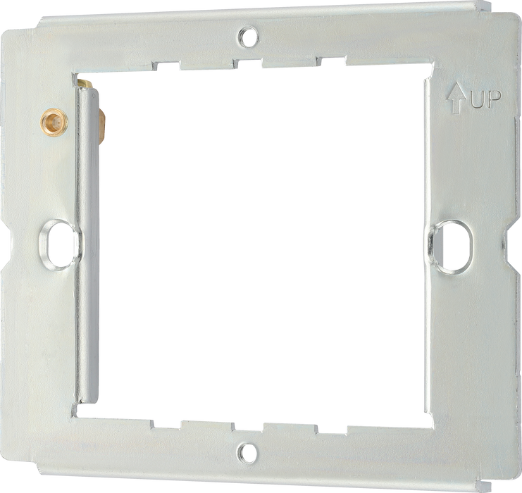 BG RFR12 1 and 2 Gang Grid Frame for Nexus Metal - White Moulded - Metal Clad and Part M Front Plates