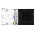 BG Nexus Matt Black 2A Unswitched Round Pin Socket NFB28B with 25mm Steel Back Box