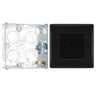 BG Nexus Matt Black 2A Unswitched Round Pin Socket NFB28B with 25mm Steel Back Box by British General (BG-NFB28B+HGS02)