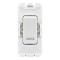 BG RRLTW White 20A DP Appliance Grid Switch Labelled Lights