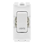 BG RRLTW White 20A DP Appliance Grid Switch Labelled Lights by British General (BG-RRLTW+R30)