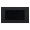 BG Evolve Matt Black Screwless Quad Master Touch Dimmer Switch PCDMBTDM4B