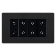 BG Evolve Matt Black Screwless Quad Master Touch Dimmer Switch PCDMBTDM4B by British General (BG-PCDMBTDM4B)