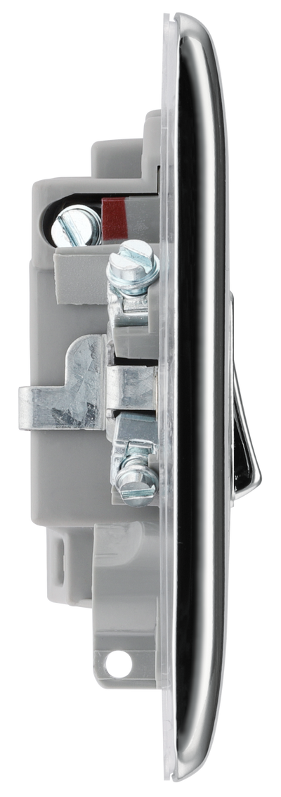 BG NPC50 Nexus Metal Polished Chrome 13A Switched Fused Spur Unit