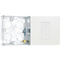 BG Evolve Pearlescent White 1 Gang 200W Trailing Edge Secondary Touch Dimmer PCDCLTDS1W with 25mm Steel Back Box