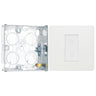 BG Evolve Pearlescent White 1 Gang 200W Trailing Edge Secondary Touch Dimmer PCDCLTDS1W with 25mm Steel Back Box