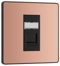 BG Evolve PCDCPRJ451B Polished Copper RJ45 Cat6 Data Outlet - Black Insert