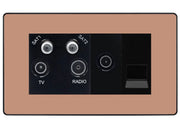 BG Evolve Polished Copper Quadplex Combination TV Socket PCDCP69B by British General (BG-PCDCP69B)