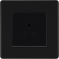 BG Flatplate Screwless Matt Black 2A Unswitched Socket FFB28MB