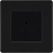 BG Flatplate Screwless Matt Black 2A Unswitched Socket FFB28MB by British General (BG-FFB28MB)