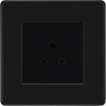 BG Flatplate Screwless Matt Black 2A Unswitched Socket FFB28MB by British General (BG-FFB28MB)