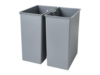 Corby Sheffield Metal Dual Recycling Bin with Plastic Inserts in Black