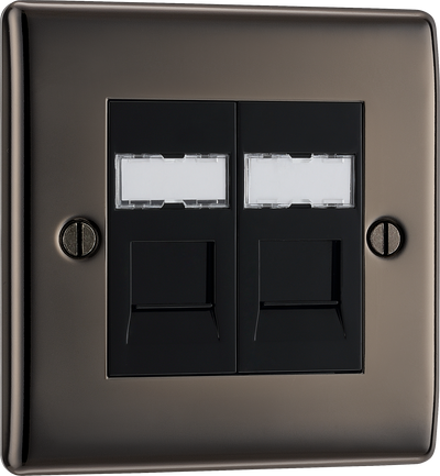 BG NBNRJ452 Nexus Metal Black Nickel 2 Gang RJ45 Data Outlet by British General (BG-NBNRJ452-Shopify-SA_1)