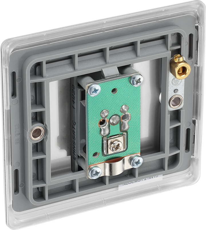 NBS64 Back - This satellite socket from British General can be used to install satellite cables while maintaining maximum signal quality.