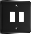 BG RNFB2 Nexus Metal Matt Black 2 Module Grid Front Plate