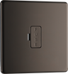 Newlec British General FBN54 Nexus Flatplate Screwless Black Nickel 13A Unswitched Fused Spur Unit by Newlec (Newlec-BG-FBN54-Shopify_1)