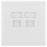 BG 8RJ45/2 Moulded Round Edge | White | RJ45 Double Data Outlet Socket (Screw) by British General (BG-8RJ45/2)