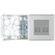BG Screwless Brushed Steel Double Slave Telephone Socket FBSBTS2 with 35mm Steel Back Box