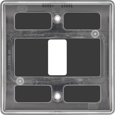 BG RNAB1 Nexus Metal Antique Brass 1 Module Grid Front Plate by British General (BG-RNAB1)