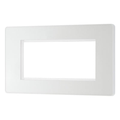 BG Evolve Pearlescent White 4G Faceplate with 45W USB A+C Charger Modules