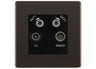 BG Screwless Black Nickel TV/FM/2x SAT Quadplex Socket – Black Insert by British General (BG-FBNTVFMSAT2B)