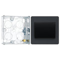 BG Evolve Matt Grey 1 Gang 20A 16AX 2 Way Wide Rocker Light Switch PCDMG12WB with 25mm Steel Back Box