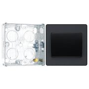 BG Evolve Matt Grey 20A 16AX Single Wide Rocker Light Switch PCDMG12WB with 25mm Steel Back Box