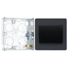 BG Evolve Matt Grey 20A 16AX Single Wide Rocker Light Switch PCDMG12WB with 25mm Steel Back Box