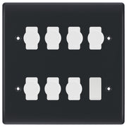 BG Part M 8 Gang Switch 8x Intelligent Dual Mode Dimmer 1x 2 Way Custom Grid