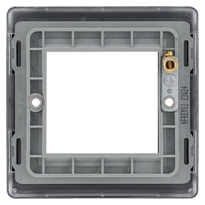 BG Nexus Matt Black 45W USB Wall Socket Euro Module USB-A & C - Grey Insert