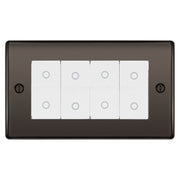 BG Nexus Black Nickel Quad Master Touch Dimmer Switch White Inserts NBNTDM4W by British General (BG-NBNTDM4W)