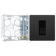 BG Evolve Black Chrome 1 Gang Secondary Telephone Outlet PCDBCBTS1B with 35mm Steel Back Box