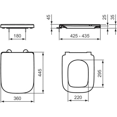 Ideal Standard i.Life B Soft Close Toilet Seat - White - T468301 by Ideal Standard (IdealStandard-T468301)