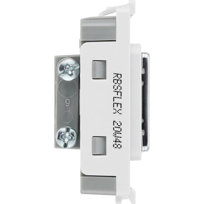 BG RBSFLEX Nexus Grid Brushed Steel 10mm Flex Outlet Module