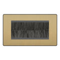 BG Evolve Satin Brass Screwless Double 4 Gang Brush Cable Entry