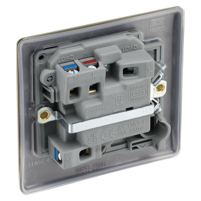 BG Nexus Antique Brass 13A Neon Switched Fused Connection Unit NAB52 with 35mm Steel Back Box