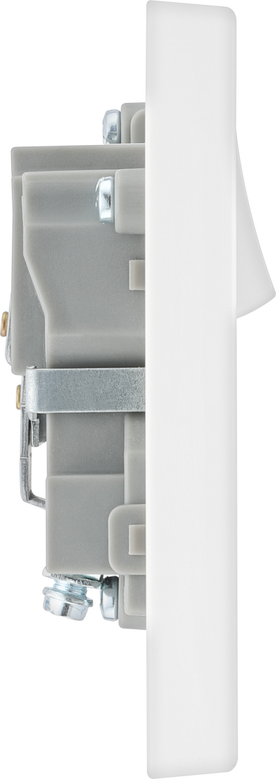 BG 921DP Moulded Square Edge | White | 1 Gang 13A 2 Pole Switched Socket by British General (BG-921DP)