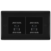 BG Nexus Matt Black 4 Gang Faceplate with 45W USB A+C Charger Modules by British General (BG-NFBEMR4+EMUSBAC45B)