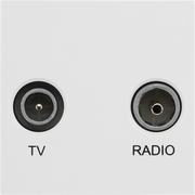 BG Nexus White EMTVFMW Diplexed TV/FM DAB Outlet Euro Module Radio by British General (BG-EMTVFMW)