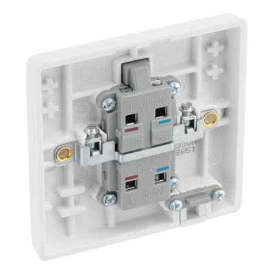 BG Nexus 20A DP Flex Outlet Neon 'Water Heater' Switch & 50mm Pattress Back Box