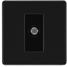 BG Nexus Flatplate Screwless Matt Black Satellite Socket FFB64 by British General (BG-FFB64-1)
