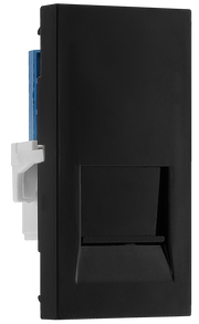 BG EMBTSSB Black 1 Module Euro Module Screw Terminal Secondary Telephone Socket by British General (BG-EMBTSSB-Shopify-SA_1)