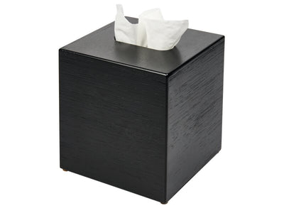 Corby Buxton Cube Tissue Box Cover in Black BUSA Bamboo