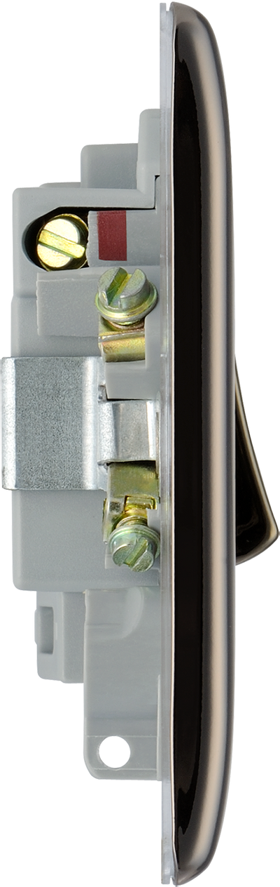 BG NBN52 Nexus Metal Black Nickel 13A Neon Switched Fused Spur Unit