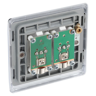 BG Nexus Polished Chrome Diplex TV/FM Socket NPC66 with 25mm Steel Back Box