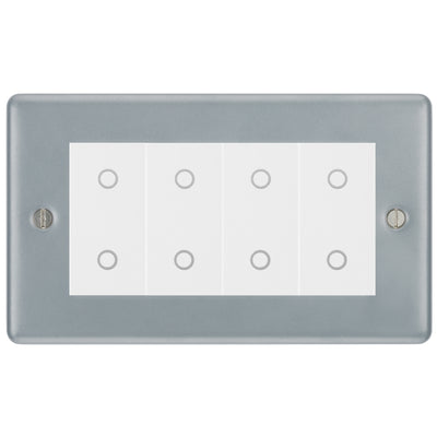 BG Metal Clad Quad Secondary Touch Dimmer Switch - White Insert