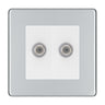 BG Screwless Polished Chrome Double Satellite Socket FPC642W by British General (BG-FPC642W)