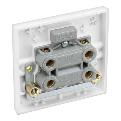 BG 975 Moulded Square Edge | White | 1 Gang 45A 2 Pole Cooker Switch by British General (BG-975)