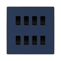 BG Evolve Matt Blue 8 Gang Intermediate Custom Grid Light Switch with Back Box Included