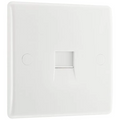BG 8BTSI/1 Moulded Round Edge | White | 1 Gang Slave Telephone Socket (IDC)